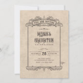 Invitation Diplôme d'arch gothique vintage (Devant)