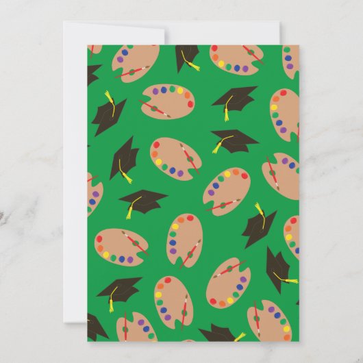 Invitation Diplôme d'Art à l'école Peindre un avenir brillant (Dos)