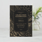 Invitation Diplôme d'art ornemental vintage (Debout devant)