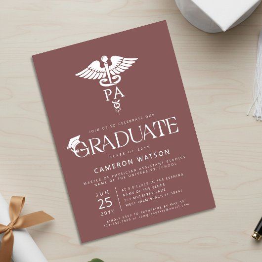 Invitation Diplômé d'assistant de médecin École de fin d'étud