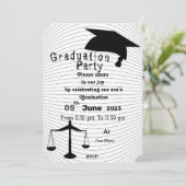 Invitation Diplôme d'avocat (Debout devant)