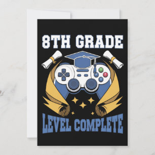 Invitation Diplômé de 8e année niveau complet jeu jeux vidéo 