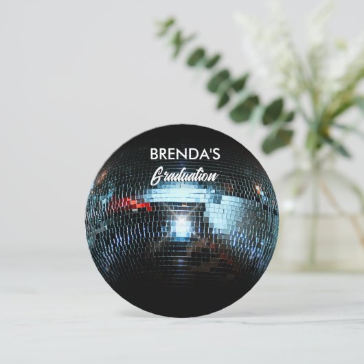Invitation Diplôme de balle disco (Debout devant)