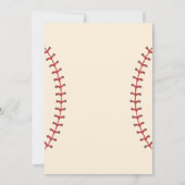 Invitation Diplôme de baseball rétro vintage (Dos)