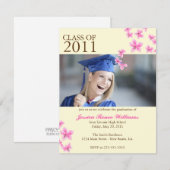 Invitation Diplôme de cerisiers en fleurs (Devant / Derrière)