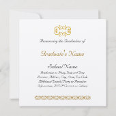 Invitation Diplôme de classe (Dos)