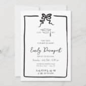 Invitation Diplôme de classe Bow 3 photos (Devant)