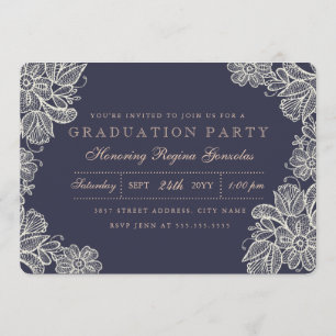 Invitation Diplôme de dentelle Vintage