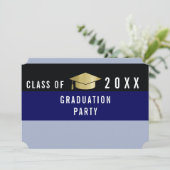 Invitation diplôme de design graphique moderne, grand parti (Debout devant)