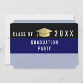 Invitation diplôme de design graphique moderne, grand parti (Devant)