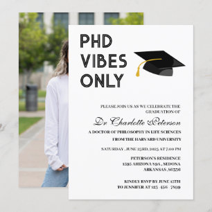 Invitation Diplôme de doctorat PHD personnalisé moderne