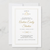 Invitation Diplôme de droit à l'école Échelles de justice Fau (Devant)