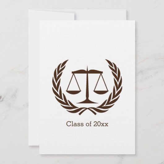 Invitation Diplôme de droit classique (Dos)