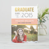 Invitation Diplômé de Faux Foil (Debout devant)