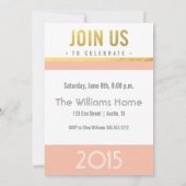 Invitation Diplômé de Faux Foil (Dos)