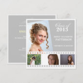 Invitation Diplôme de film photo personnalisé (Devant / Derrière)