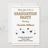 Invitation Diplôme de fin d'année de la fête de l'or (Devant)