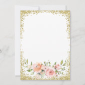 Invitation Diplôme de fin d'études d'infirmière à paillettes (Dos)