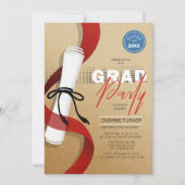 Invitation Diplôme de fin d'études - Numéro de défilement 891 (Devant)