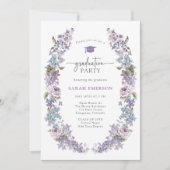 Invitation Diplômé de Fleur Sauvage de Printemps (Devant)