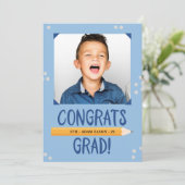 Invitation Diplôme de garçons de l'école primaire (Debout devant)