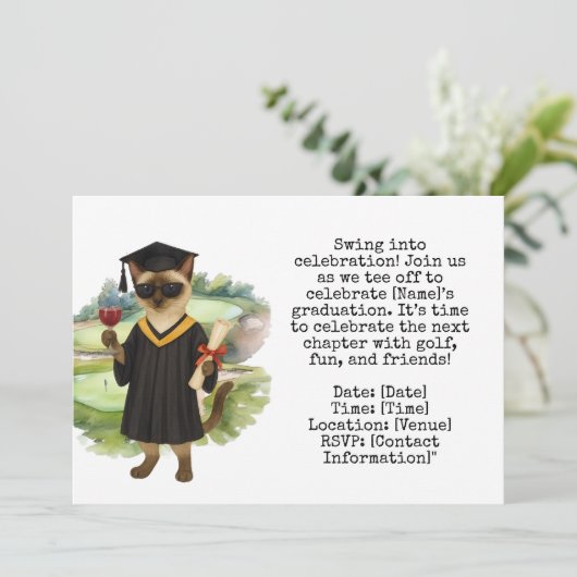 Invitation Diplôme de golf (Debout devant)