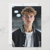 Invitation Diplôme de hockey sur glace Varsity Jacket Party (Dos)