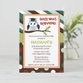 Invitation diplômé de la Chouette moderne (Debout devant)