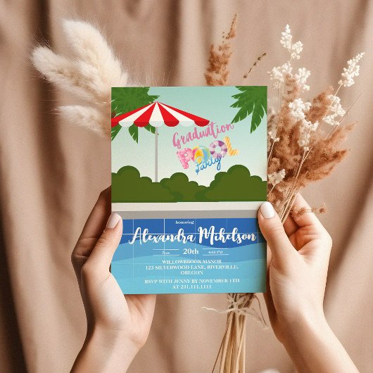 Invitation Diplôme de la fête du pool