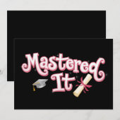 Invitation Diplômé de la maîtrise de fin d'études supérieures (Devant / Derrière)