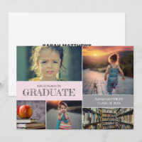 Diplômé de la maternelle rose Collage photo person