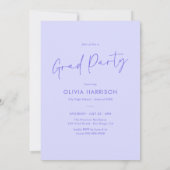 Invitation Diplôme de la photo d'arc de script de lavande mod (Dos)