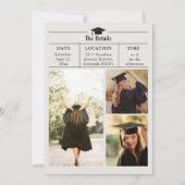 Invitation Diplôme de la photo du journal (Dos)