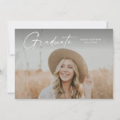 Invitation Diplôme de la photographie de script moderne (Devant)