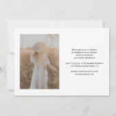 Invitation Diplôme de la photographie de script moderne (Dos)