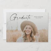 Invitation Diplôme de la photographie de script moderne (Devant)