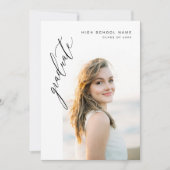 Invitation Diplôme de la photographie de script moderne (Devant)