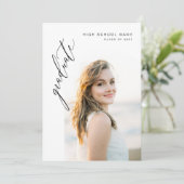 Invitation Diplôme de la photographie de script moderne (Debout devant)