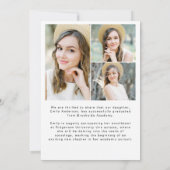 Invitation Diplôme de la photographie de script moderne (Dos)