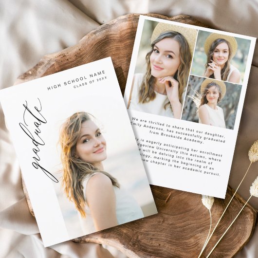 Invitation Diplôme de la photographie de script moderne