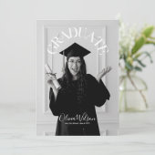 Invitation Diplôme de la photographie de script moderne (Debout devant)