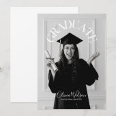 Invitation Diplôme de la photographie de script moderne (Devant / Derrière)