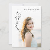 Invitation Diplôme de la photographie de script moderne (Devant)