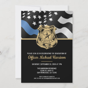Invitation Diplômé de l'Académie de Police Agent des Forces d