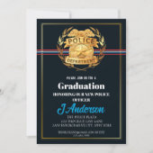 Invitation Diplôme de l'Académie de police avec Bouclier d'in (Devant)