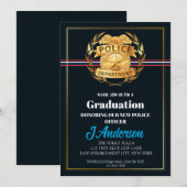 Invitation Diplôme de l'Académie de police avec Bouclier d'in (Devant / Derrière)