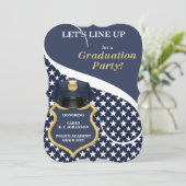 Invitation Diplôme de l'Académie de police en bleu marine (Debout devant)