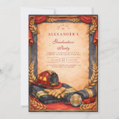 Invitation Diplômé de l'Académie des Pompiers (Devant)