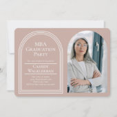 Invitation Diplômé de l'Arch MBA MBA Photo Graduate (Devant)