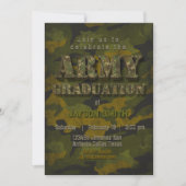 Invitation Diplômé de l'armée - Militaire - Soldat (Devant)